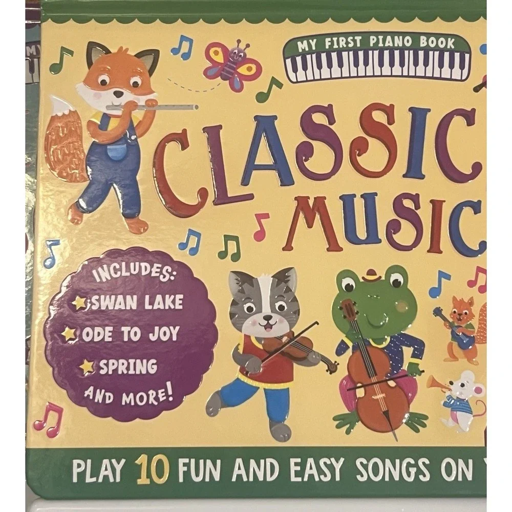My First Piano Book Lot of 3 Children's Silly Songs Classical Music Sound Books